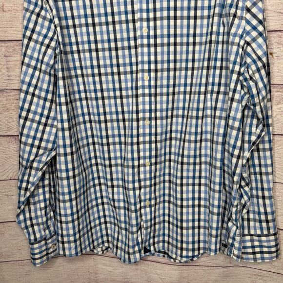 UNTUCKit Men's Blue Gingham Check Easter Springtime Button Down Size XXXL - Picture 5 of 10